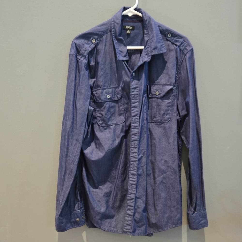 A.P.C. Men's Blue Collar Shirt